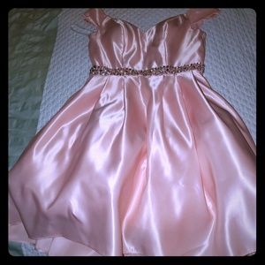 Blush color dress used once for Quicianera